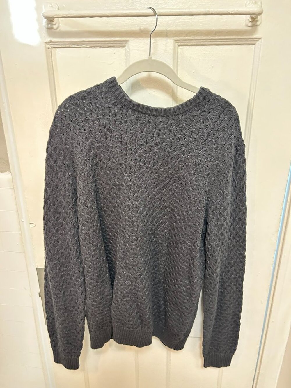 Dark Grey Cable Knit Sweater
